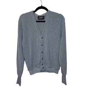 VTG Jantzen Men’s Gray Button-Up Cardigan Sweater SZ Medium Grandpacore Preppy